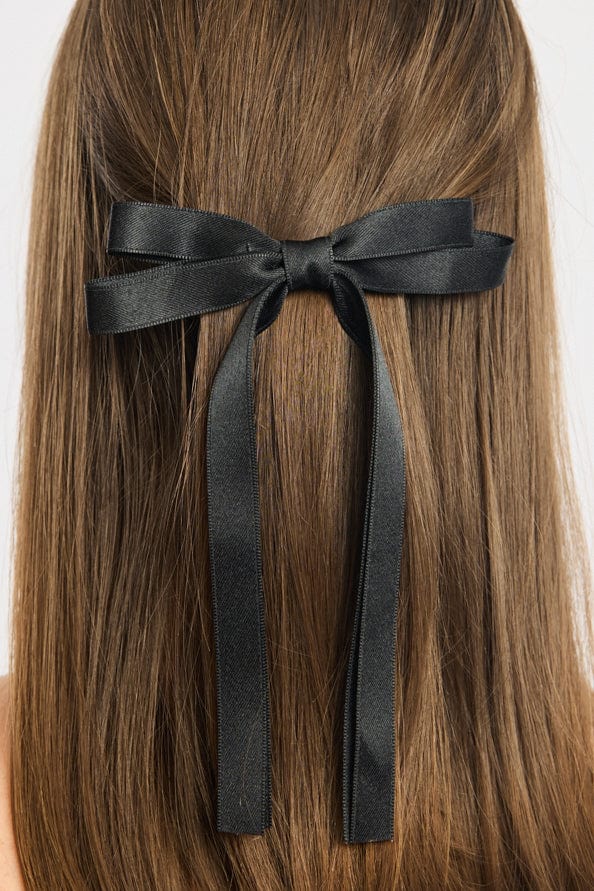 Black Bow Hair Clips