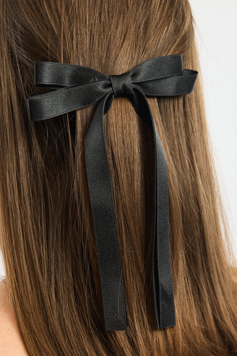 Black Bow Hair Clips