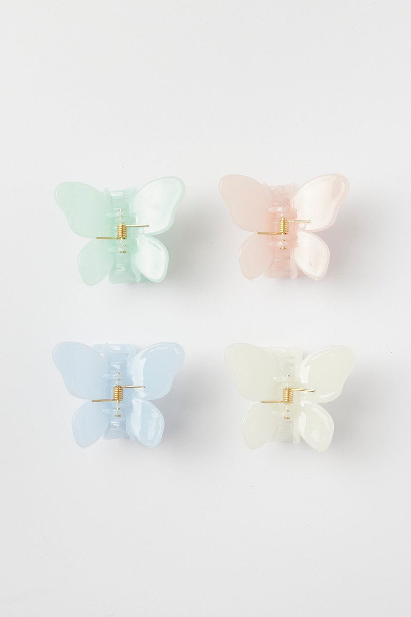 Multi Butterfly Hair Claw Clips
