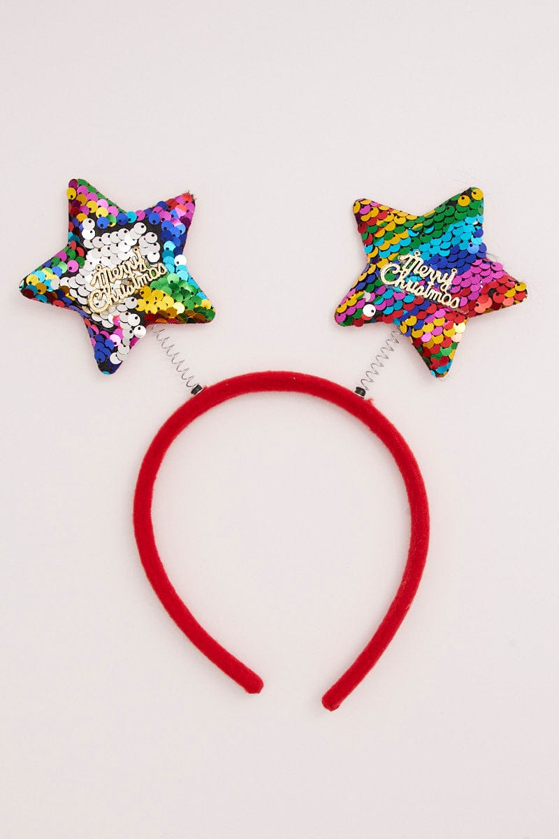 Red Christmas Star Headband