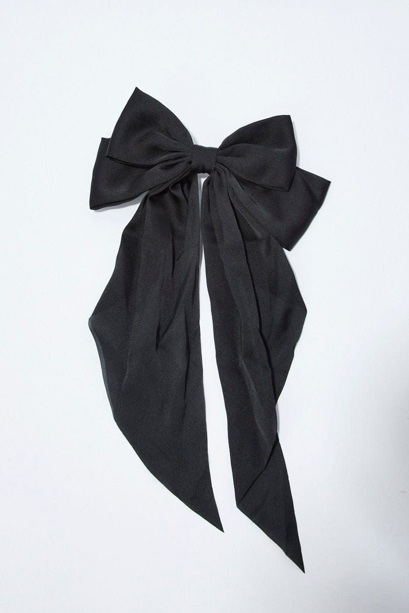 Black Large Bow Hair Clip