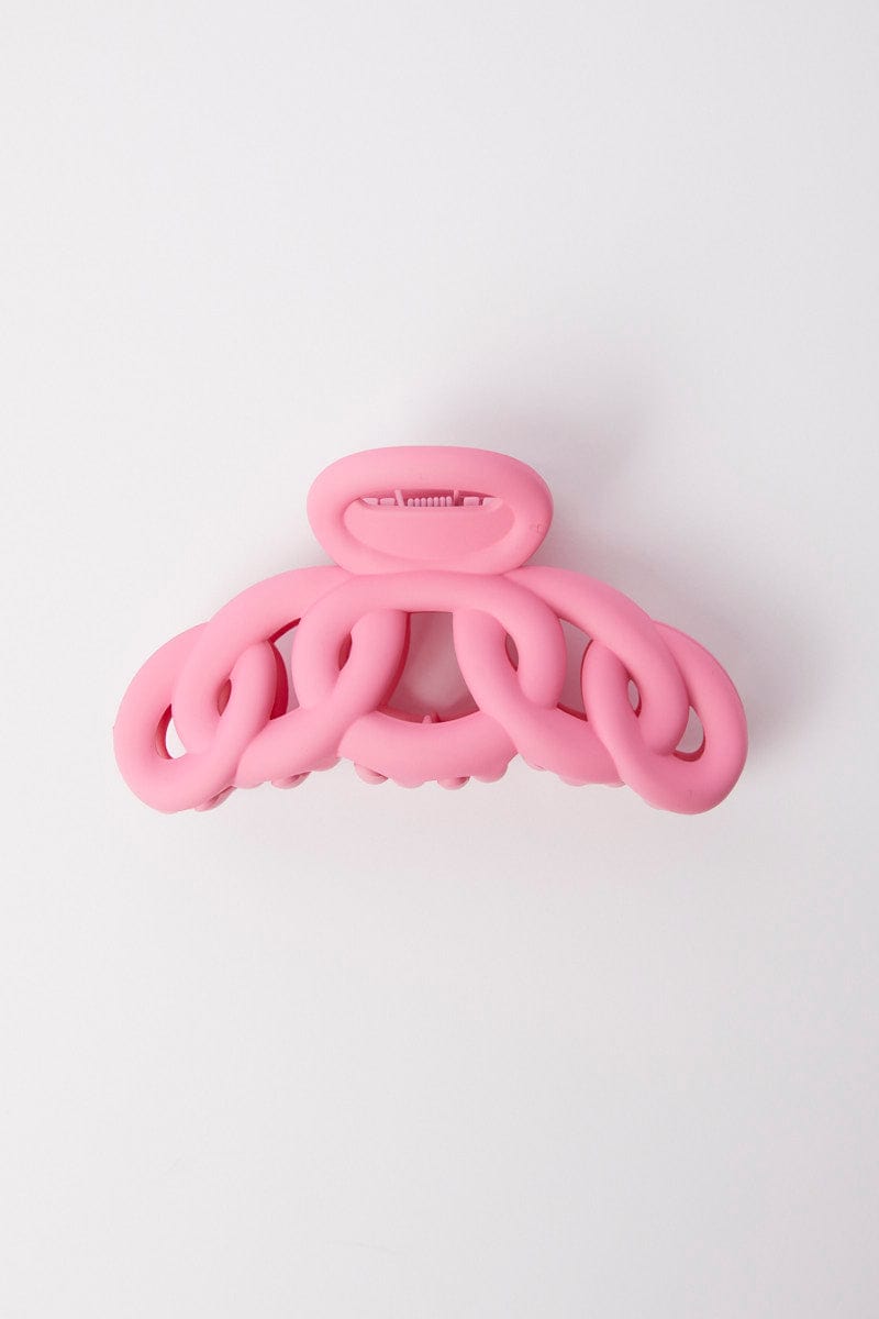 Pink Hair Claw Clip