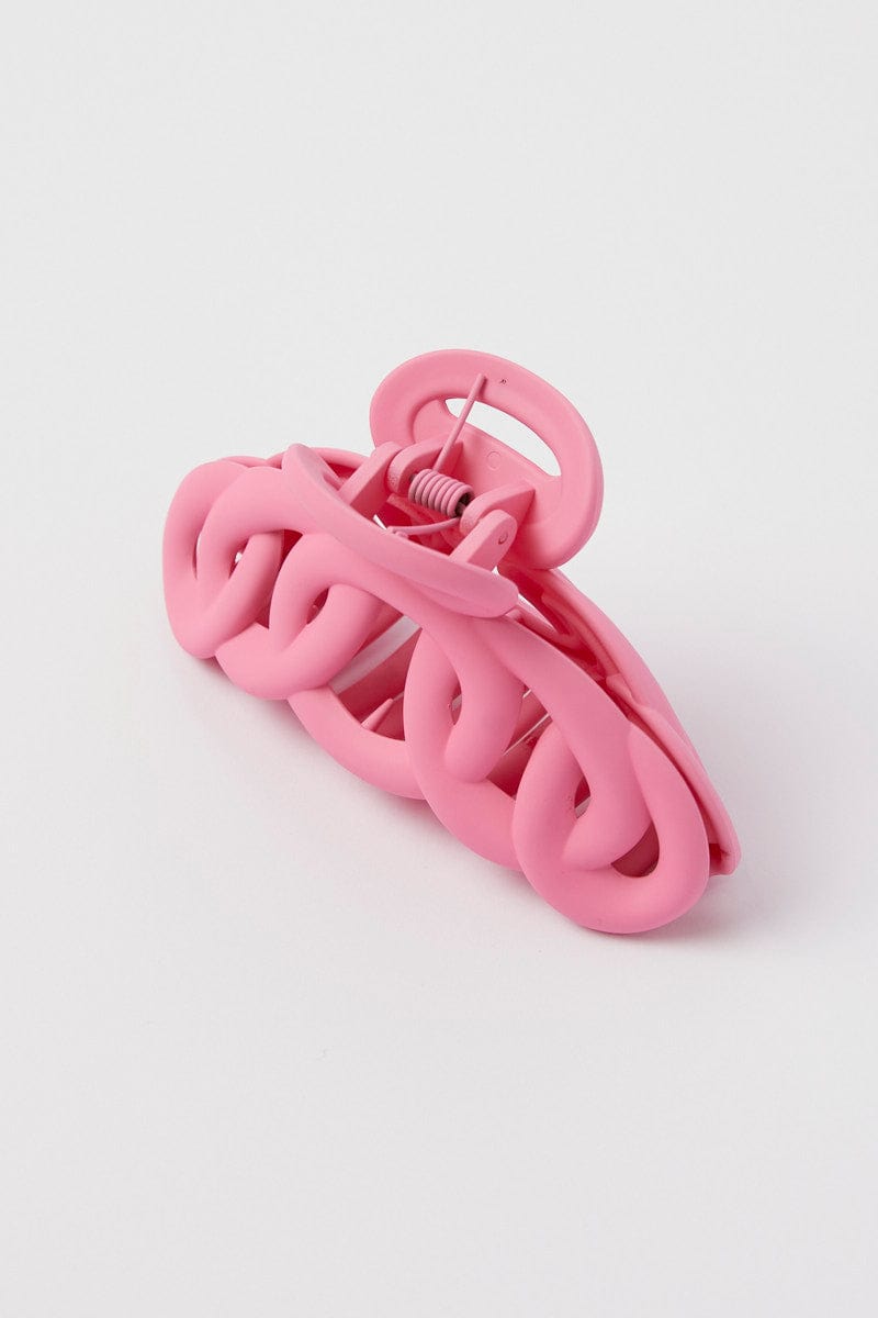 Pink Hair Claw Clip