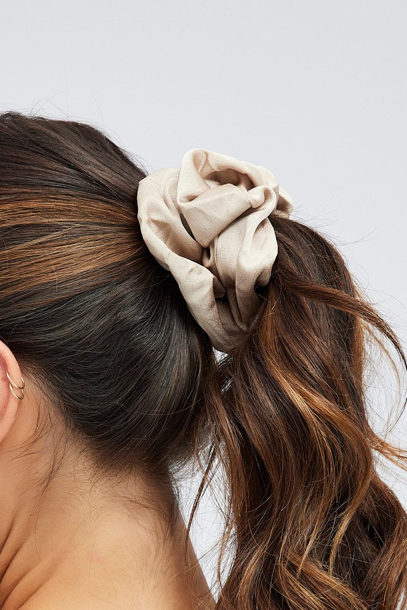 Multi 3 Pack Natural Colour Scrunchies