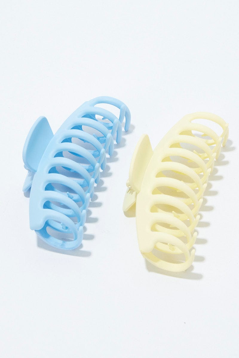 Multi 2 Pack Classic Hair Claw Clips