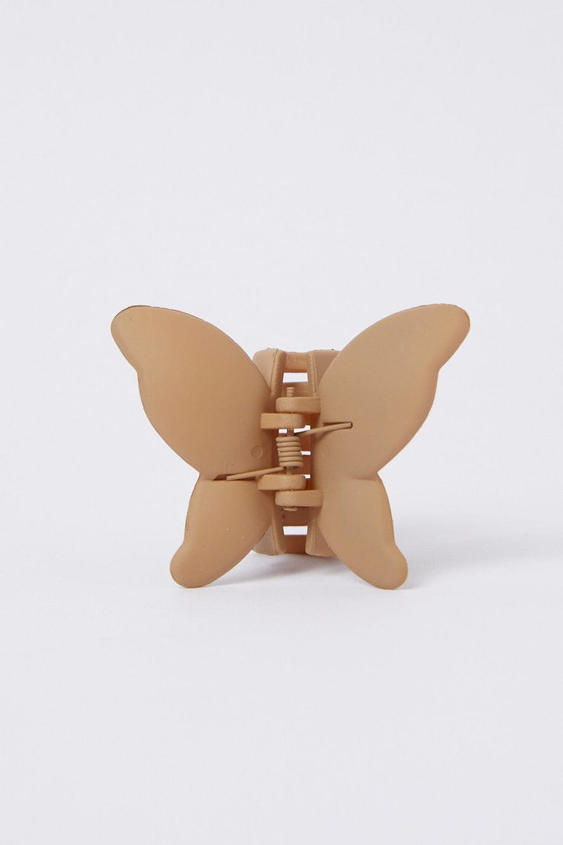 Brown Butterfly Claw Clip