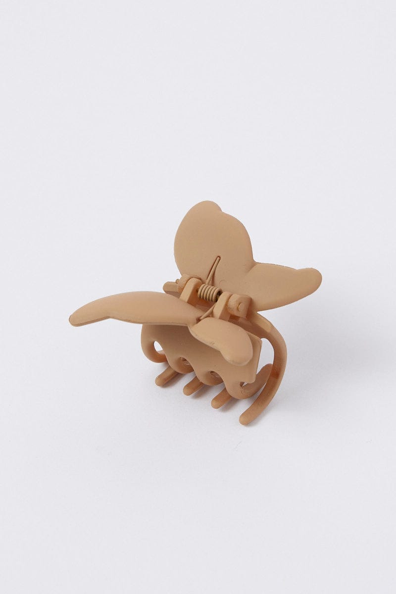 Brown Butterfly Claw Clip