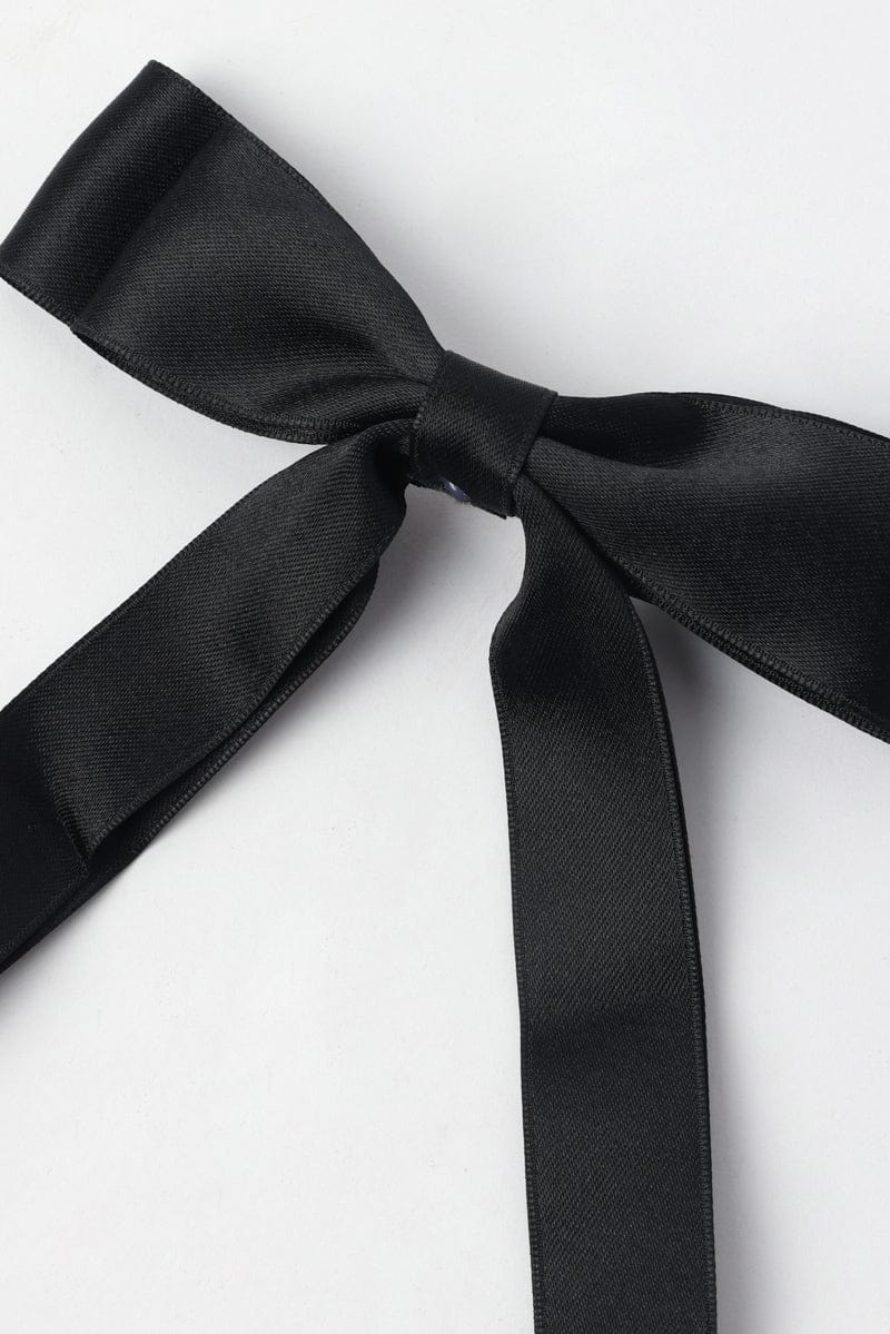 Black Bow Hair Clip