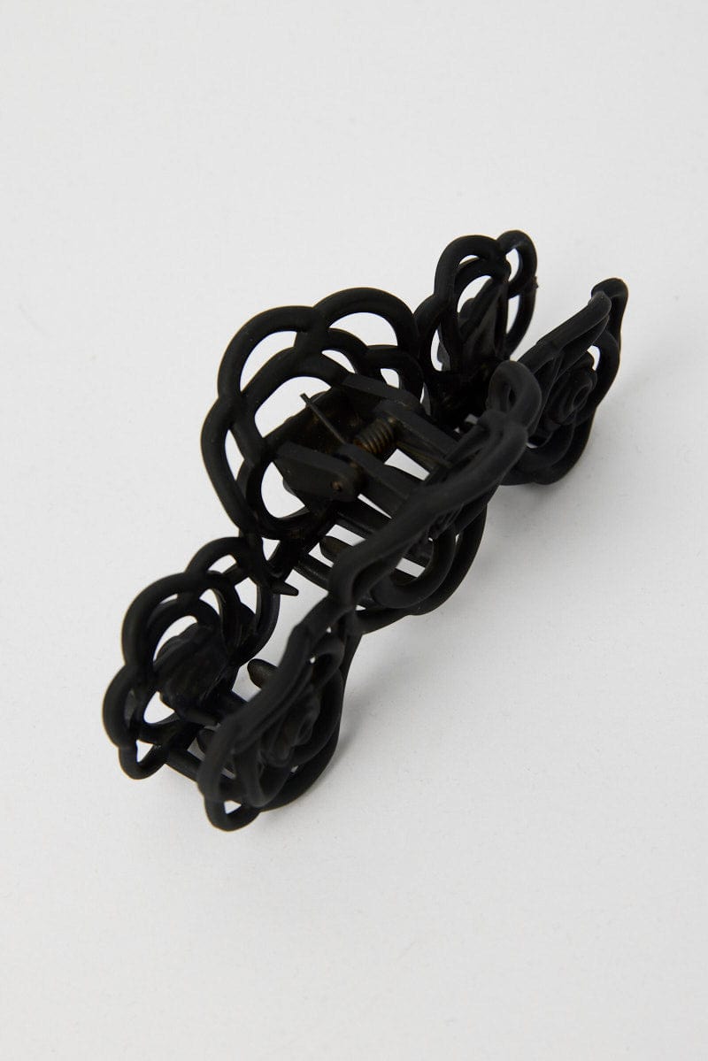 Black Rose Claw Clip