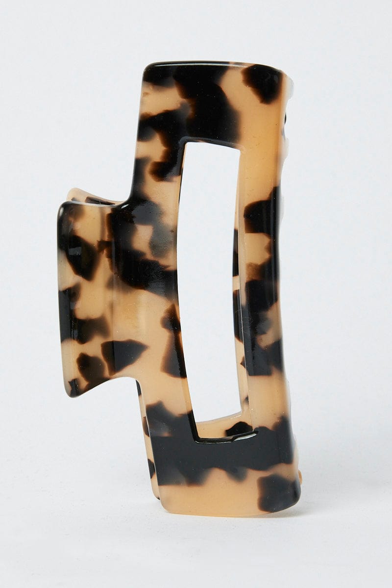 Beige Tortoise Claw Clip