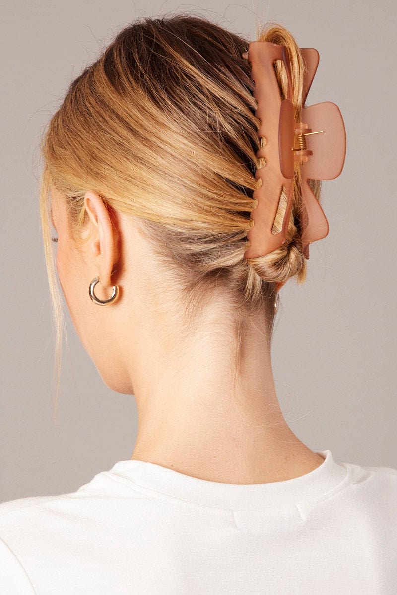 Brown Large Claw Clip