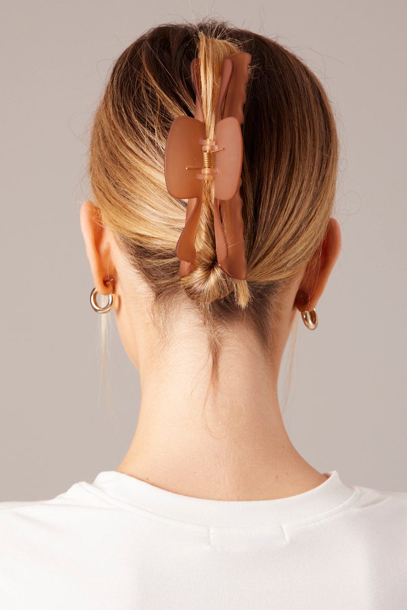 Brown Large Claw Clip