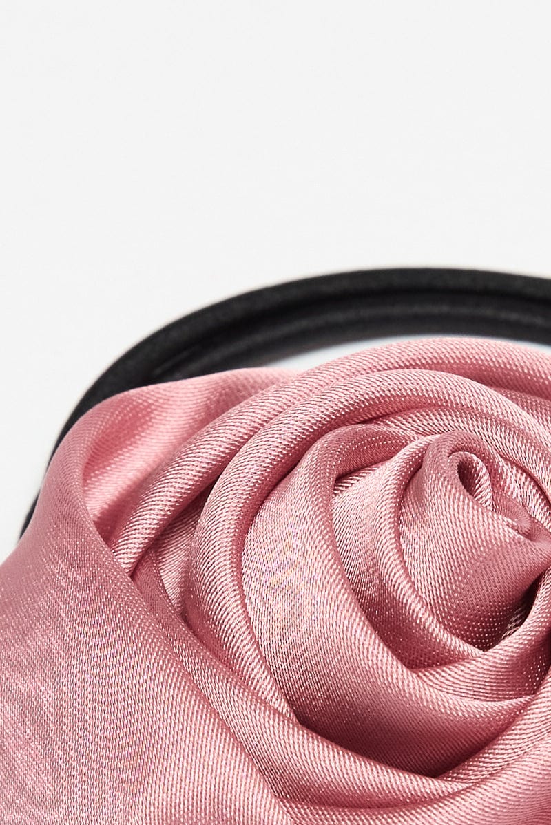 Pink Rosette Hair Tie