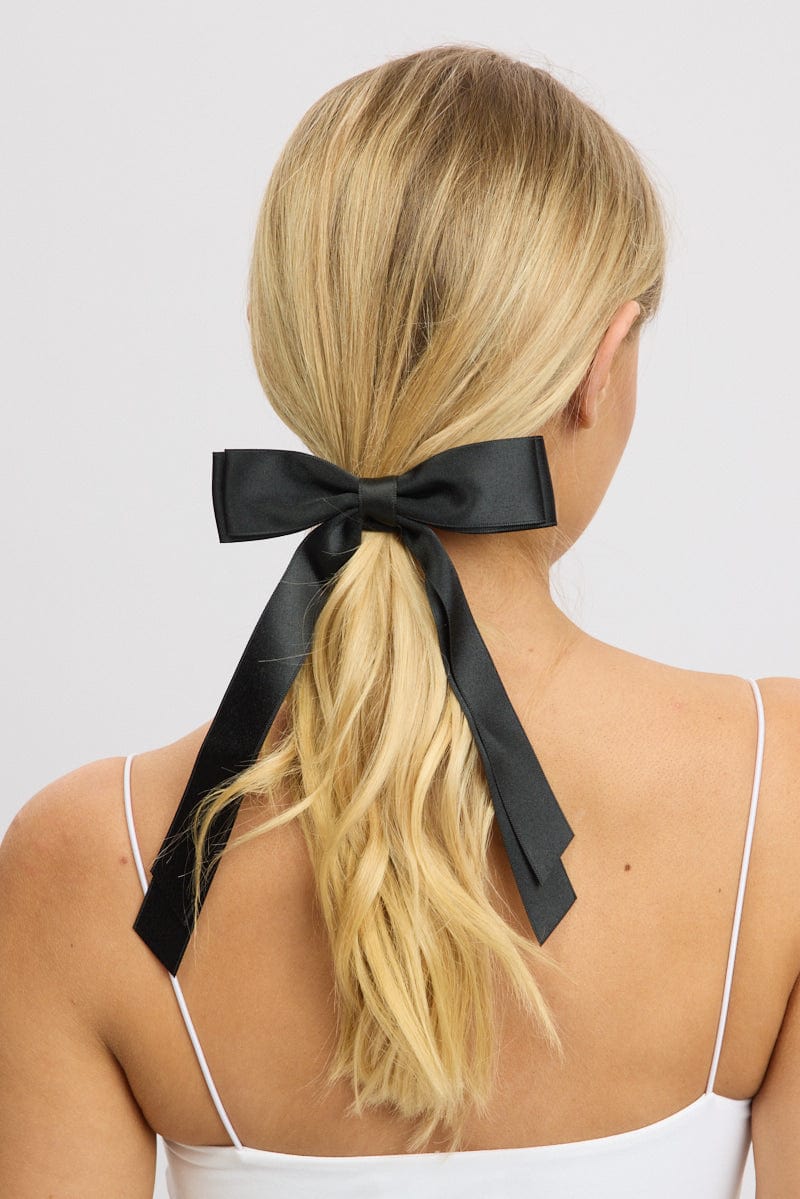 Black Bow Hair Ties