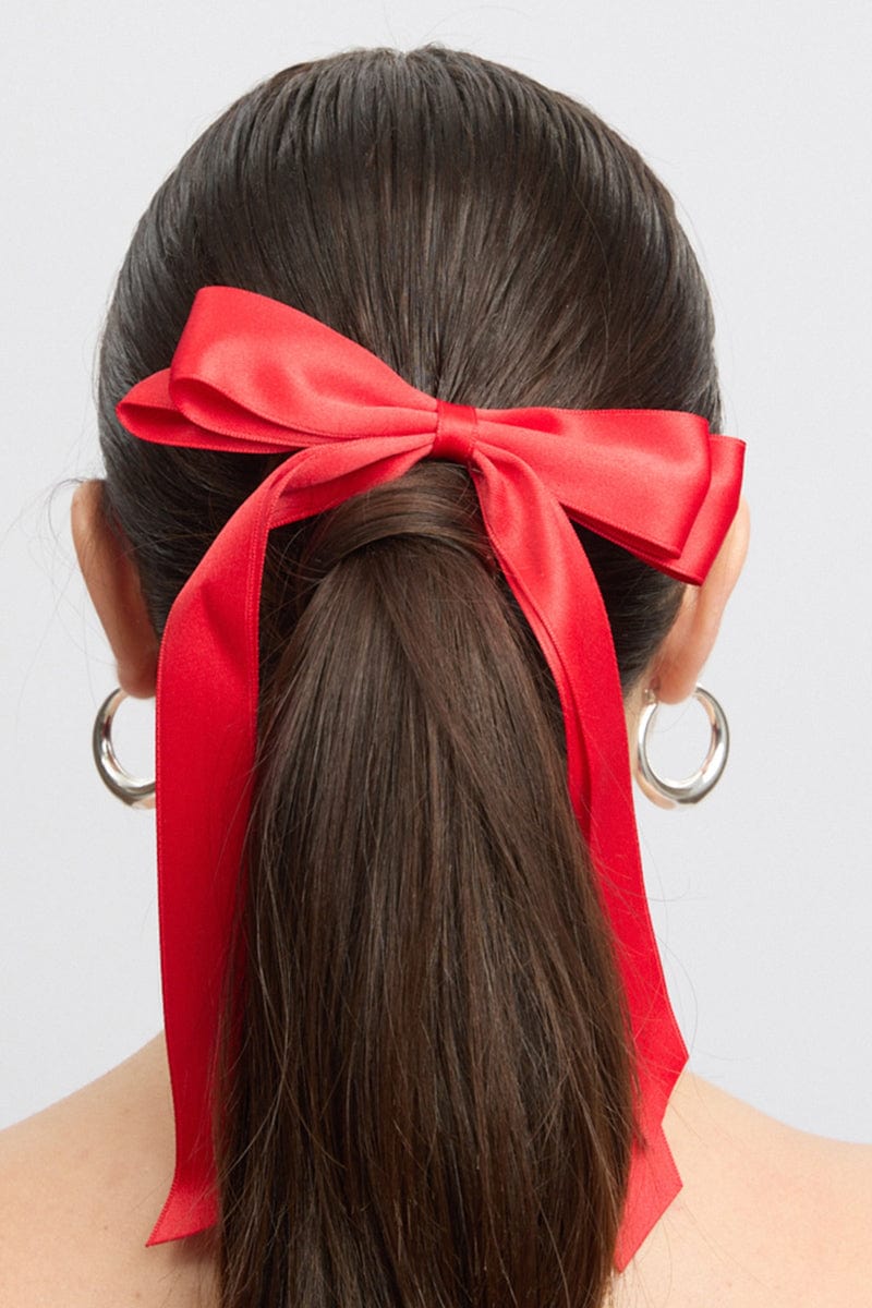 Red Bow Hair Ties