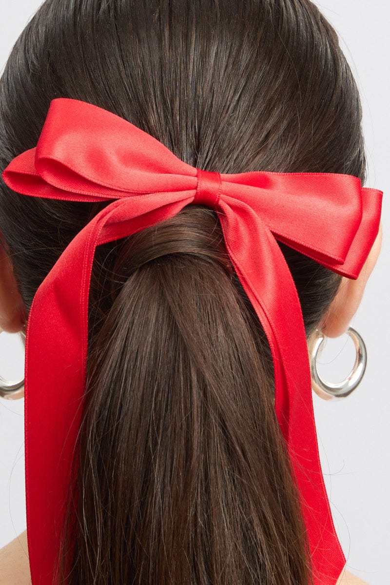 Red Bow Hair Ties