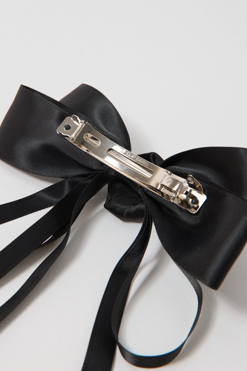 Black Rosette Hair Bow