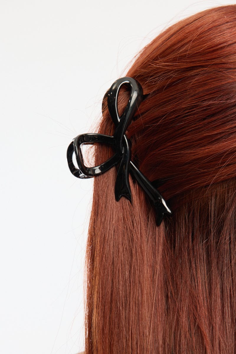 Black Bow Claw Clip