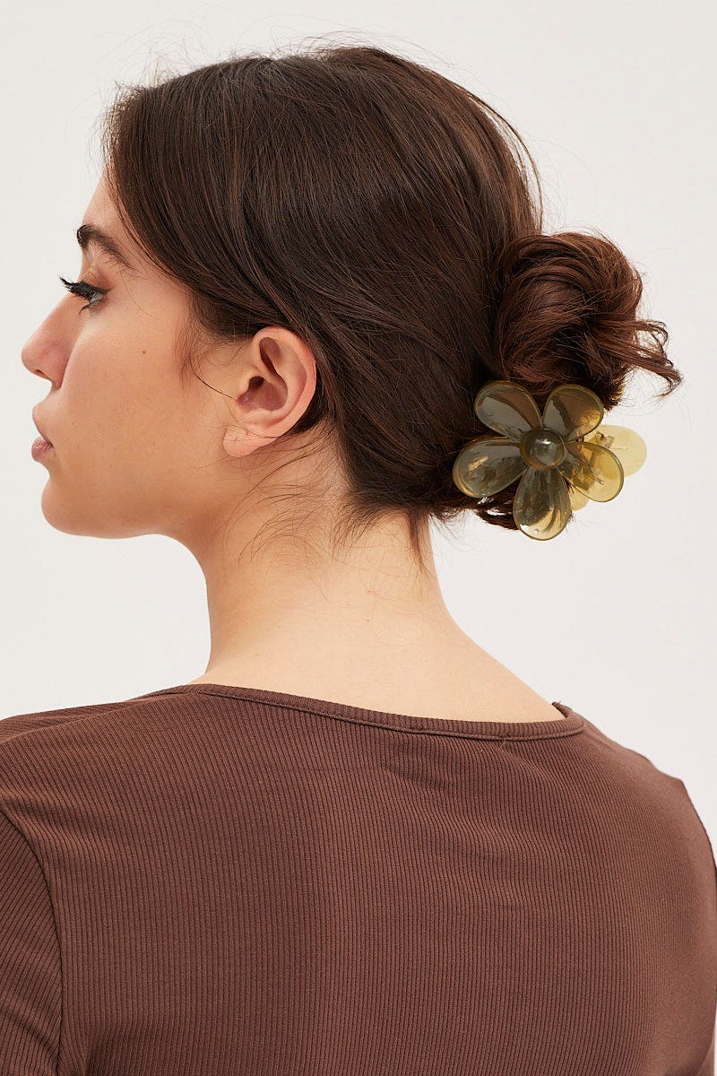 Green Hair Claw Clip