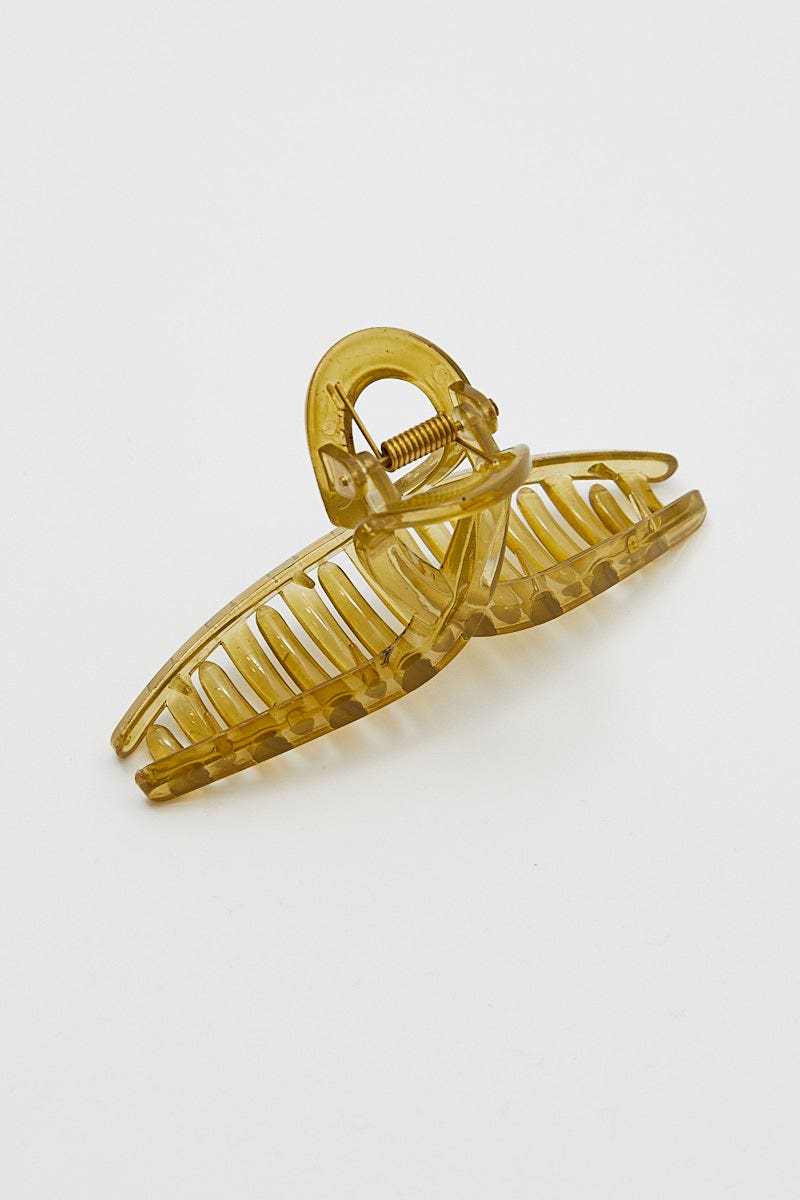 Green Twirl Claw Clip