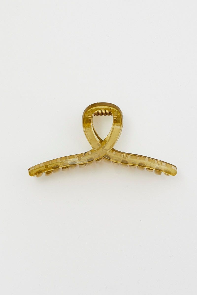 Green Twirl Claw Clip